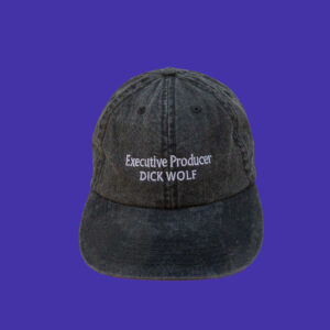Executive Producer Dick Wolf embroidered onto a black dad cap